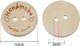 Round 2-Hole Plastic Buttons, Wood-Finish  - (Pack of 100)